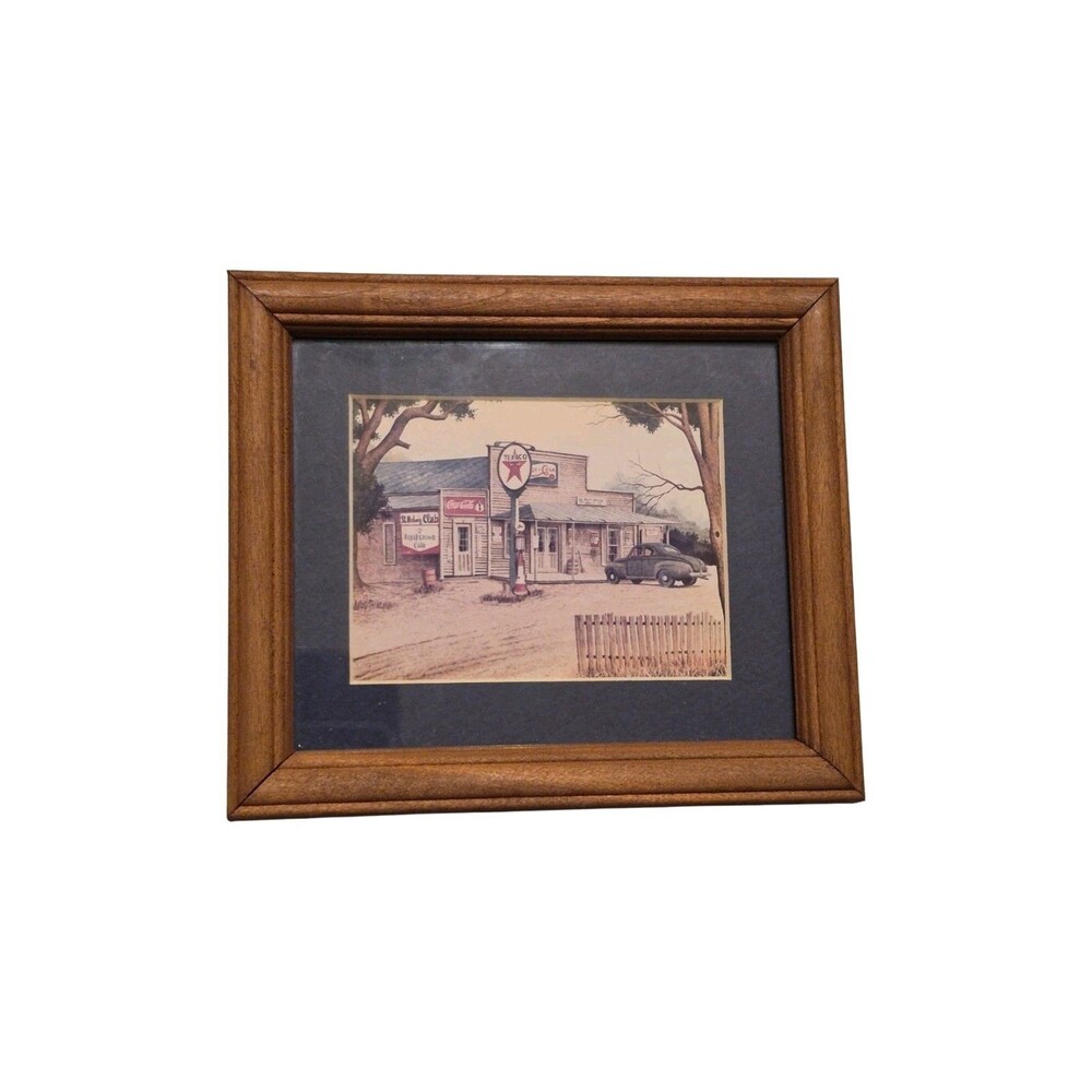 VTG Texaco Gas Station Store Art Sinclair ML173,  7" X 6"